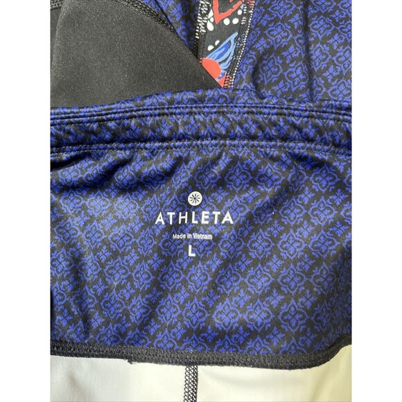 Athleta Navy-print Capri Leggings, Size Large - Picture 3 of 3
